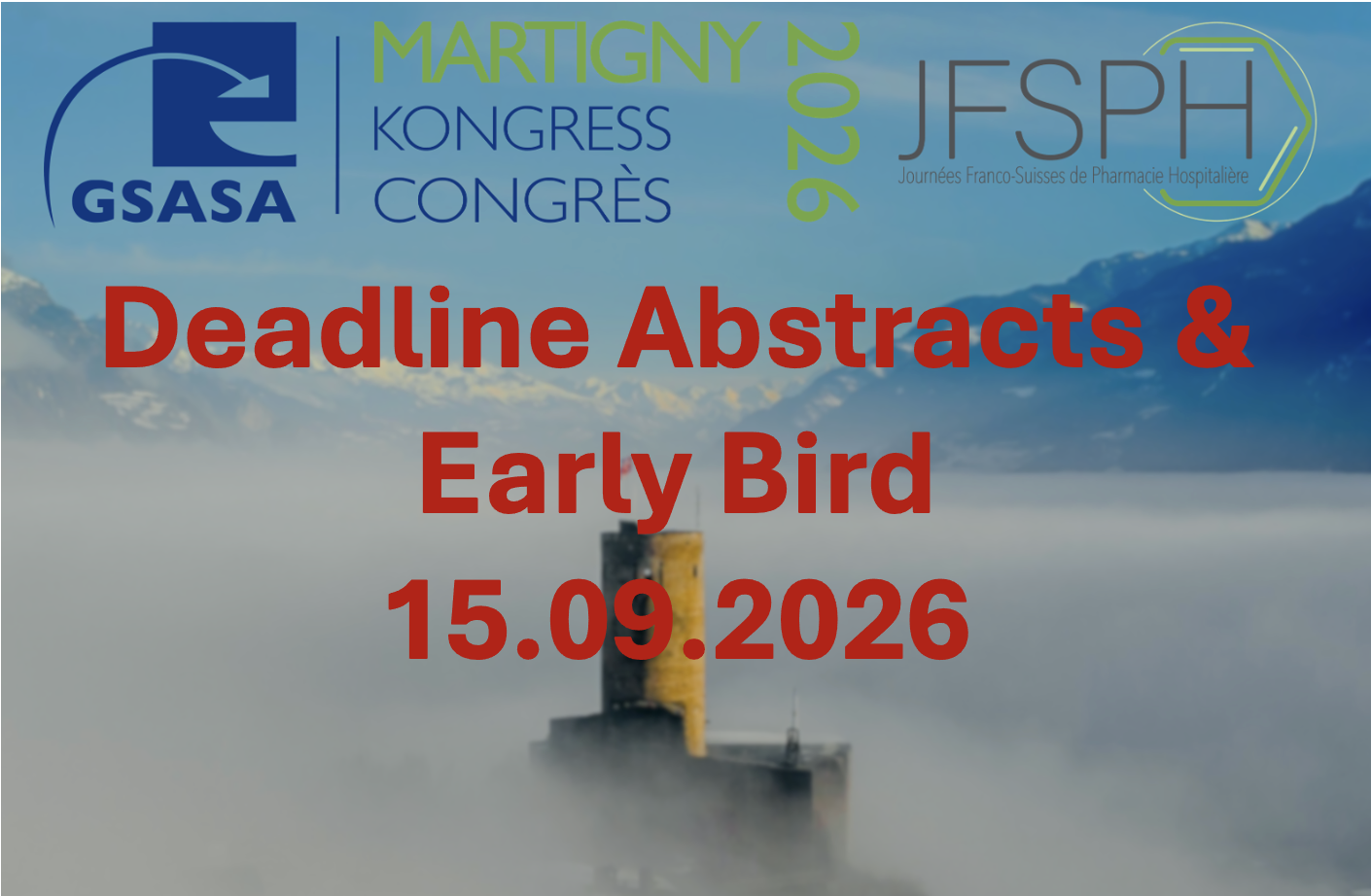 Last Reminder: tarif « Early Bird » et date limite de soumission des abstracts